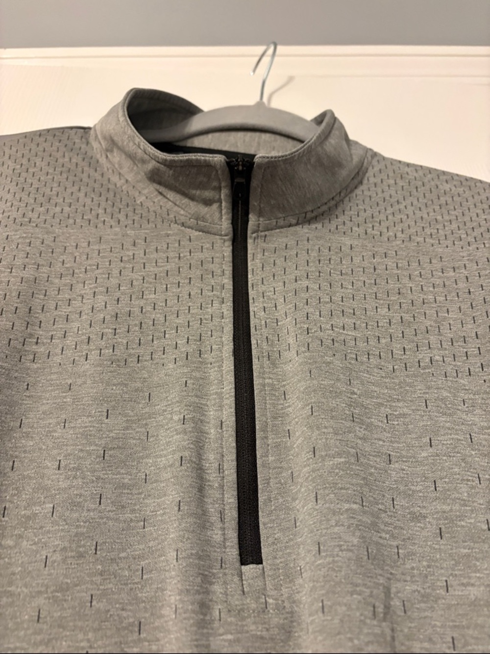 adidas Light Gray Zip-Front Pullover XXL - Picture 3 of 6